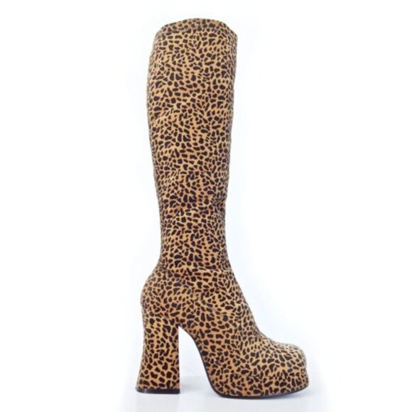 Zodiac Platform leopard boot heels zippered side (US W6) - Picture 1 of 8